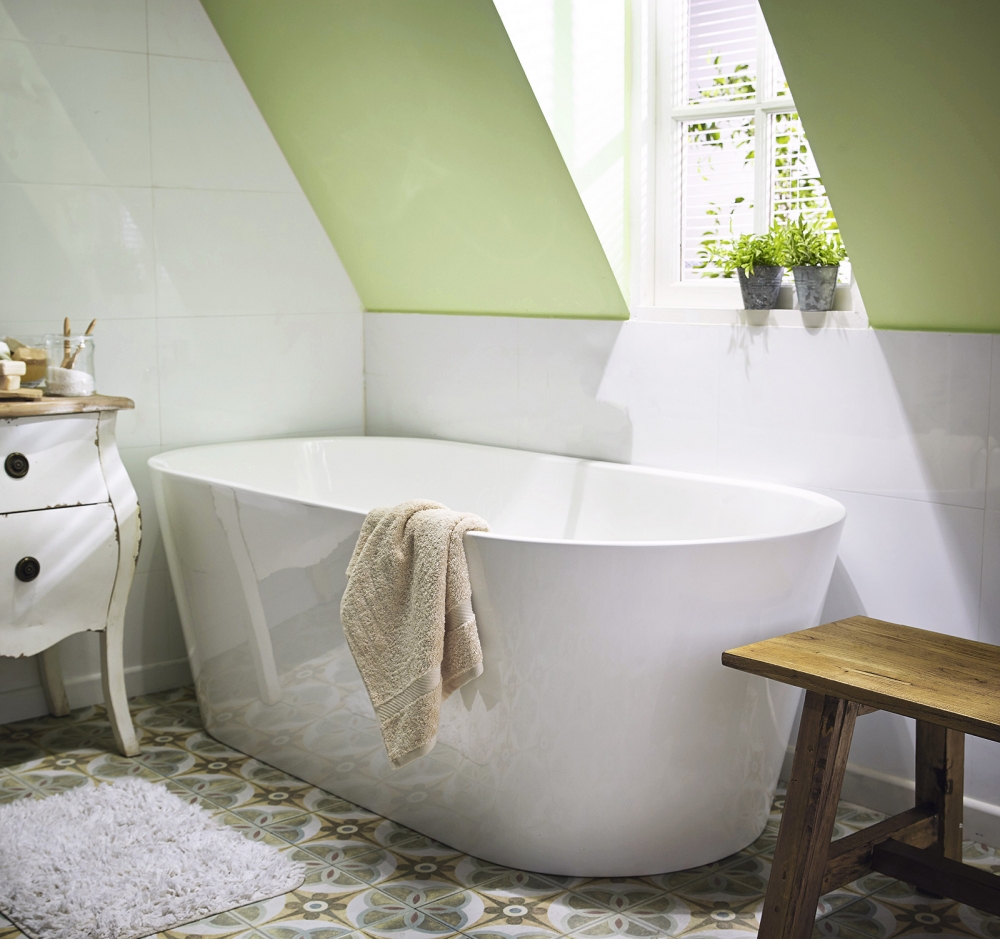 combinación de colores en el baño