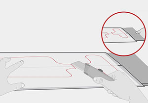Uso de cuchillo cartonero para corte de cartón