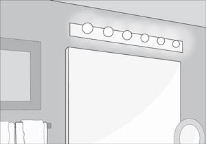 Cómo iluminar un baño amplio